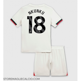 Chelsea Christopher Nkunku #18 Maglia Gara Trasferta Repliche 2025-26 Bambino